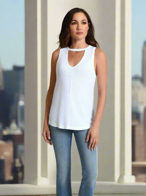 Amara V Neck Top - Blanc Noir Online Store