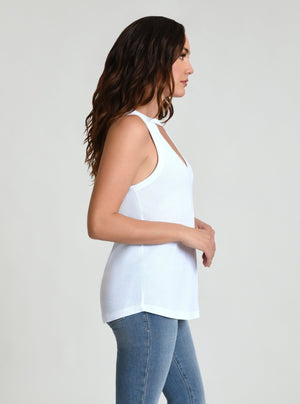 Amara V Neck Top - Blanc Noir Online Store
