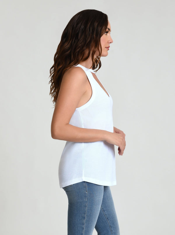 Amara V Neck Top - Blanc Noir Online Store