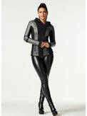 Asym Hooded Moto - Blanc Noir Online Store