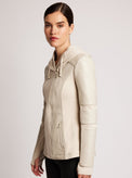 Asym Hooded Moto - Blanc Noir Online Store