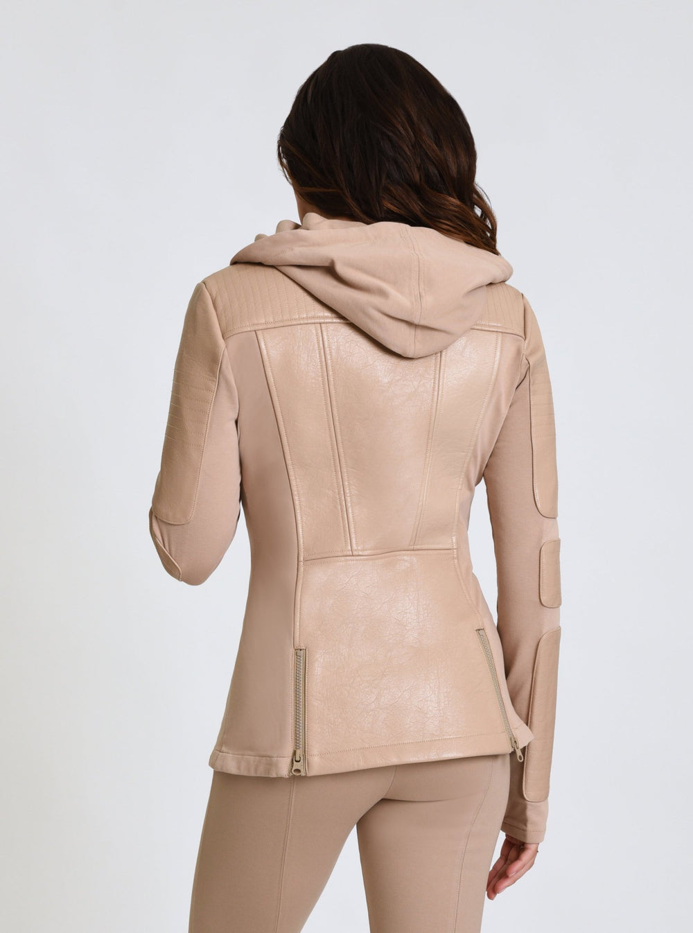 Asym Hooded Moto - Blanc Noir Online Store