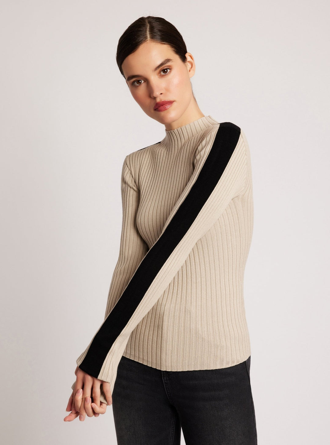 Blair Mock Neck Sweater - Blanc Noir Online Store