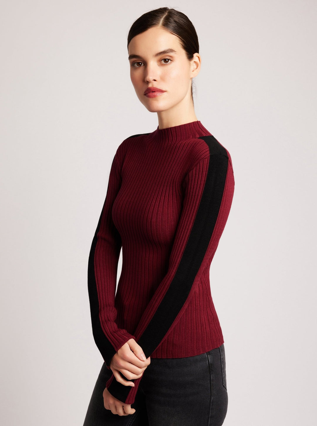 Blair Mock Neck Sweater - Blanc Noir Online Store