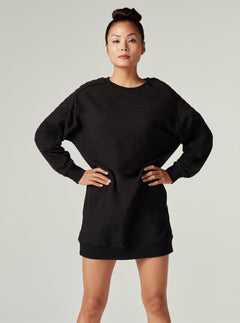 MOTO SWEATSHIRT DRESS - Blanc Noir Online Store