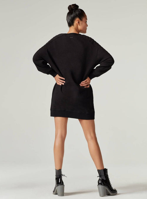 MOTO SWEATSHIRT DRESS - Blanc Noir Online Store