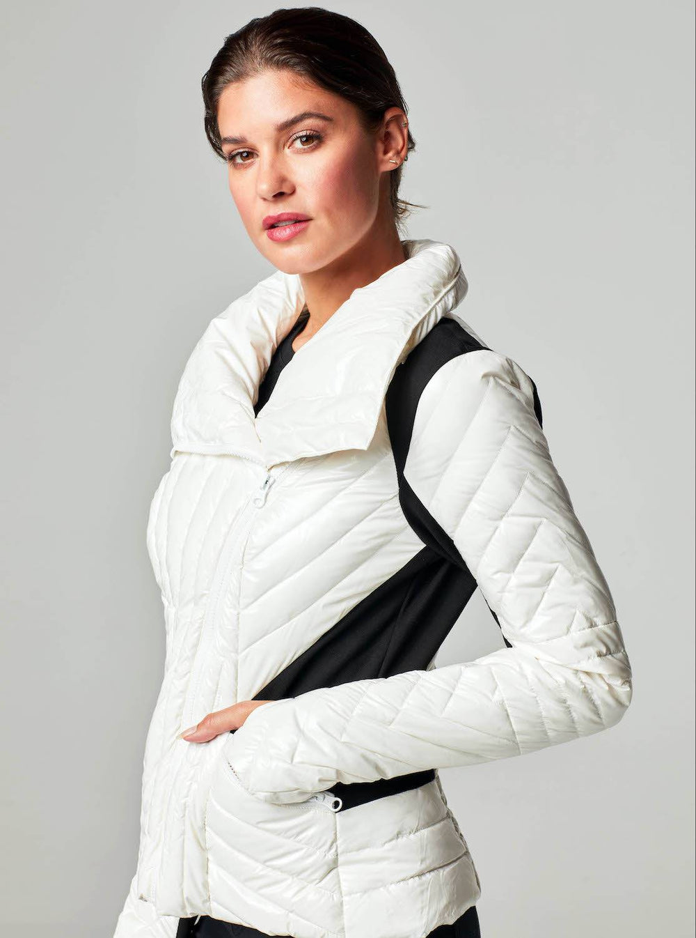 MOTION PANEL PUFFER SHINY - Final Sale - Blanc Noir Online Store