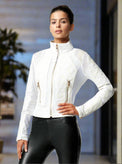 Mesh Moto Jacket Gold Trims - Blanc Noir Online Store