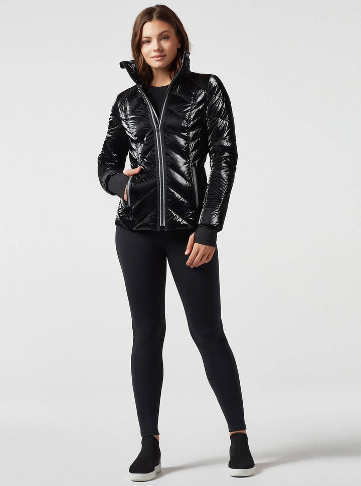 Super Hero Puffer Down Filled Jacket With Reflective Trim - Blanc Noir Online Store