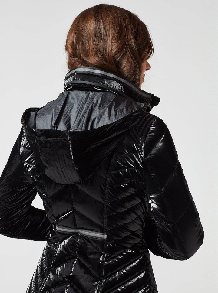 Super Hero Puffer Down Filled Jacket With Reflective Trim - Blanc Noir Online Store