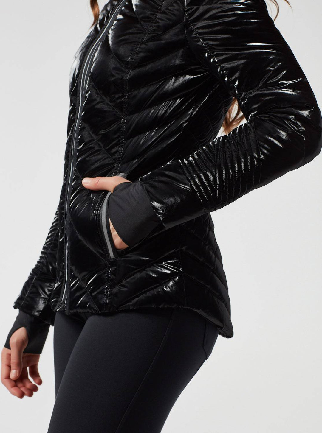 Super Hero Puffer Down Filled Jacket With Reflective Trim - Blanc Noir Online Store