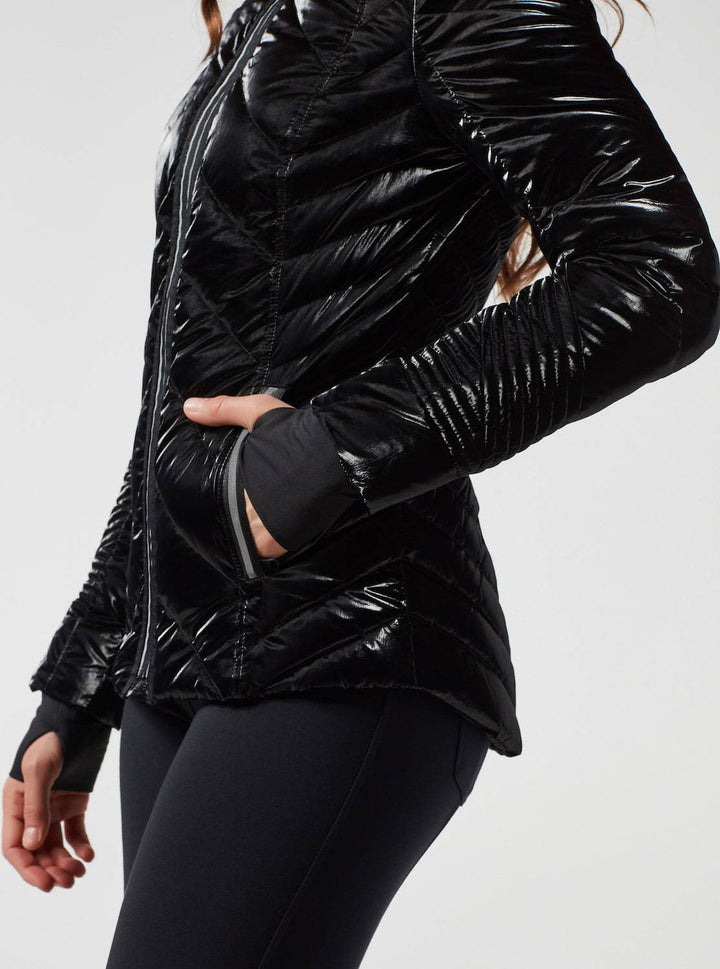 Super Hero Puffer Down Filled Jacket With Reflective Trim - Blanc Noir Online Store