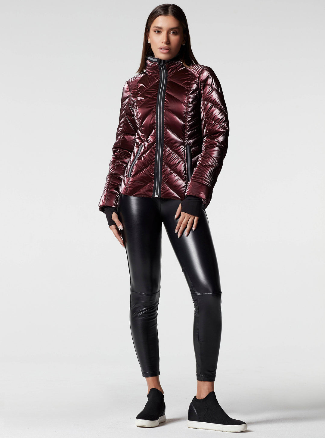 Super Hero Puffer Down Filled Jacket with Reflective Trim - Blanc Noir Online Store