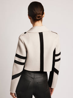 Handmade Wool Crop Jacket - Blanc Noir Online Store