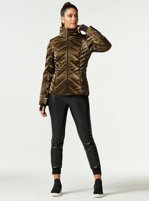 MOLTEN SILK TOUCH JACKET - Down Filled - Blanc Noir Online Store