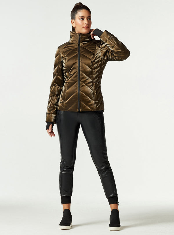 MOLTEN SILK TOUCH JACKET - Down Filled - Blanc Noir Online Store