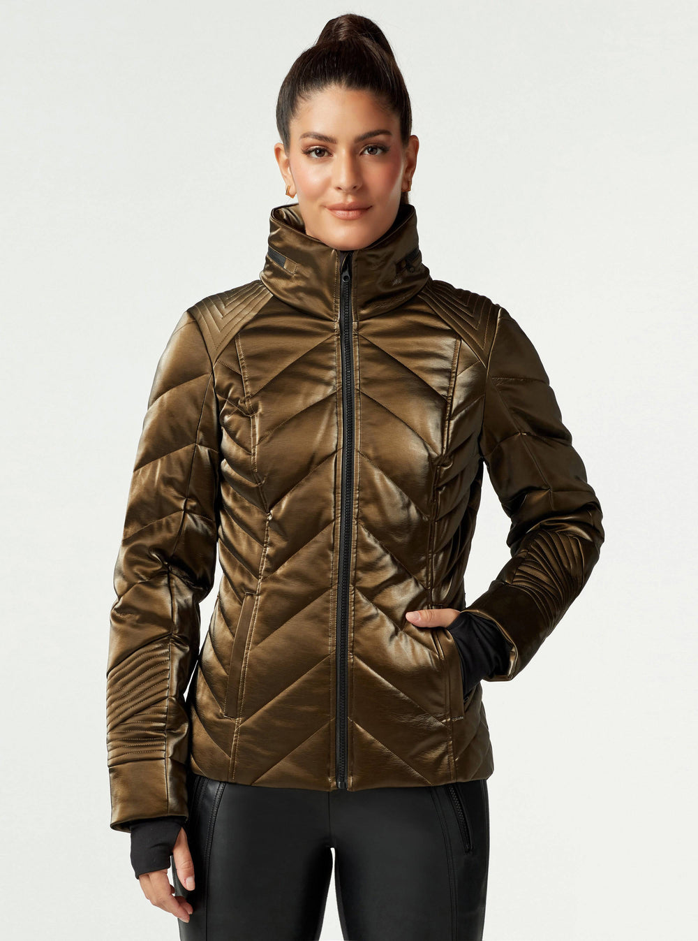 MOLTEN SILK TOUCH JACKET - Down Filled - Blanc Noir Online Store