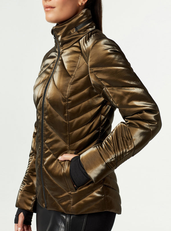 MOLTEN SILK TOUCH JACKET - Down Filled - Blanc Noir Online Store
