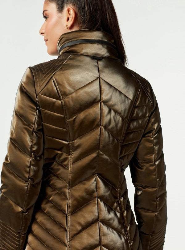 MOLTEN SILK TOUCH JACKET - Down Filled - Blanc Noir Online Store