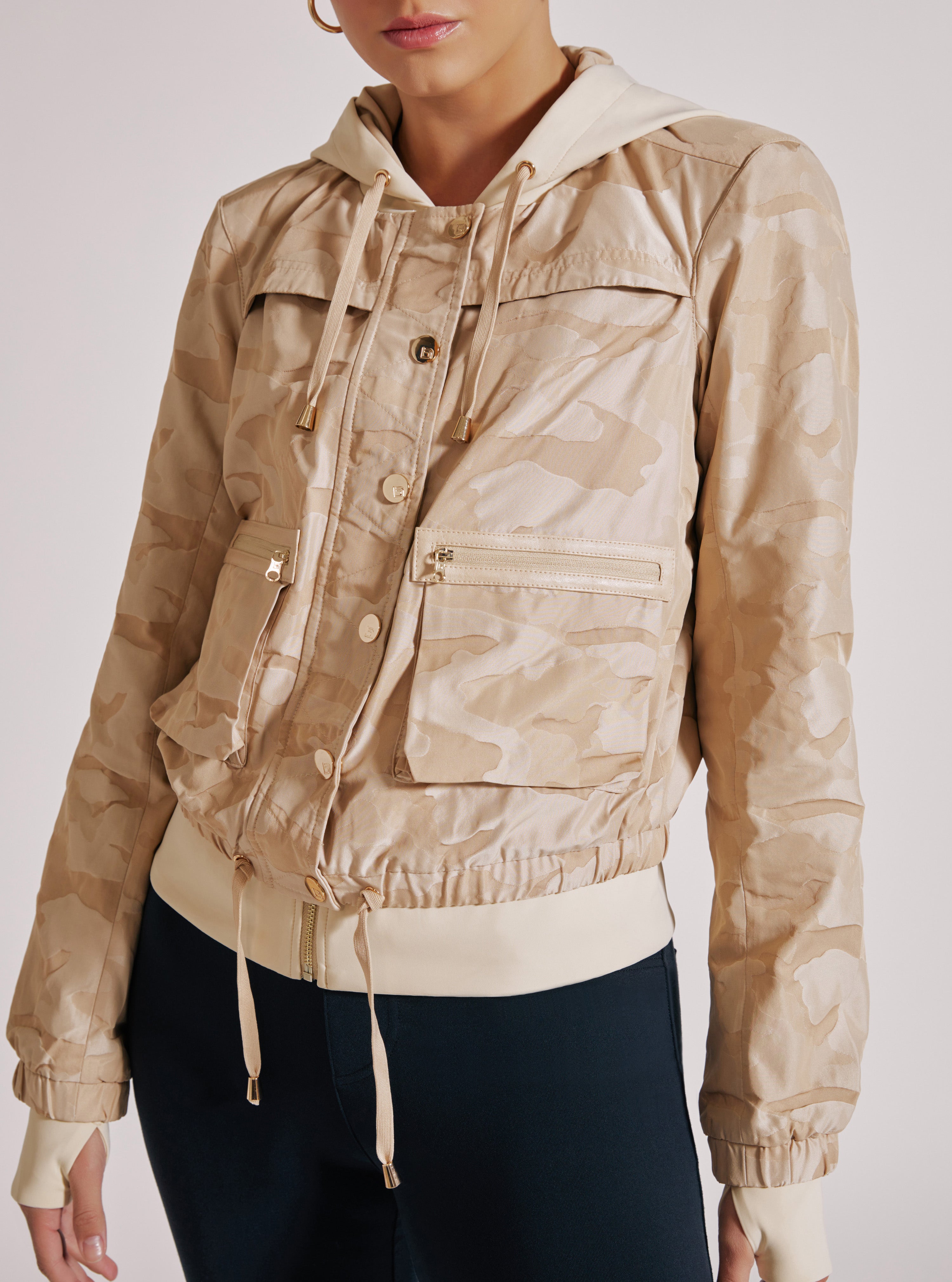 CAMO SKYFALL AVIATOR JACKET GOLD TRIMS Blanc Noir Online Store