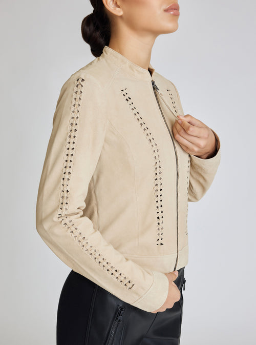 SUEDE JACKET - Blanc Noir Online Store