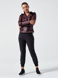VOYAGE HOODED MOTO - Blanc Noir Online Store
