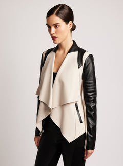 Drape Front Jacket - Blanc Noir Online Store