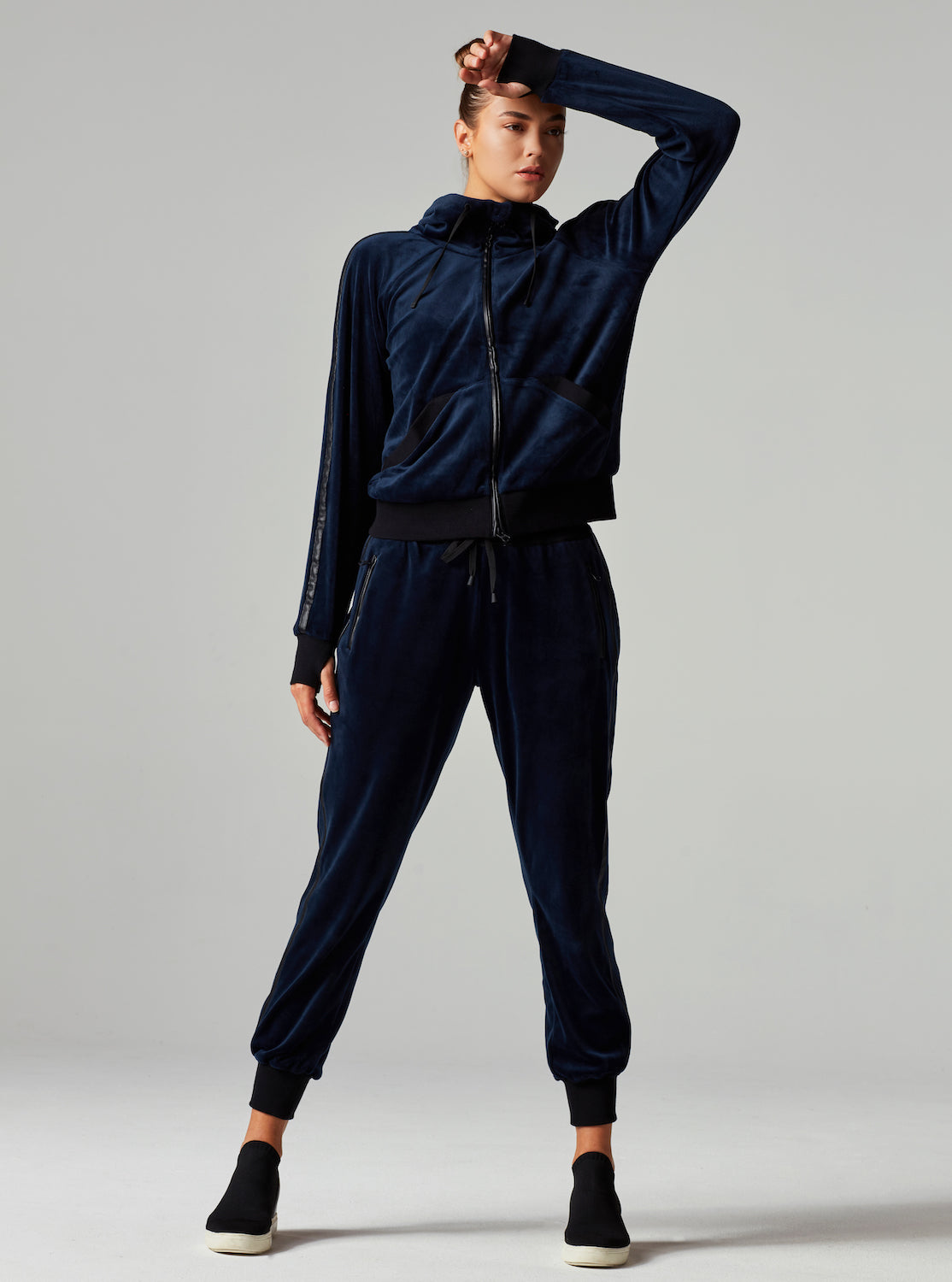Interpol Velour Jogger - FINAL SALE - Blanc Noir Online Store