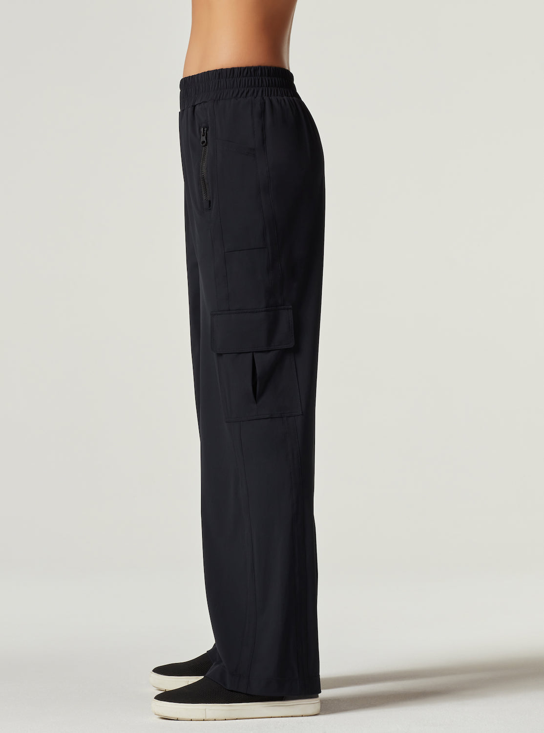 MARKAWARE CLASSIC WIDE TROUSERS 2 ブラック Black Slouchy High Waisted Wide Leg Pants - MNK Atelier