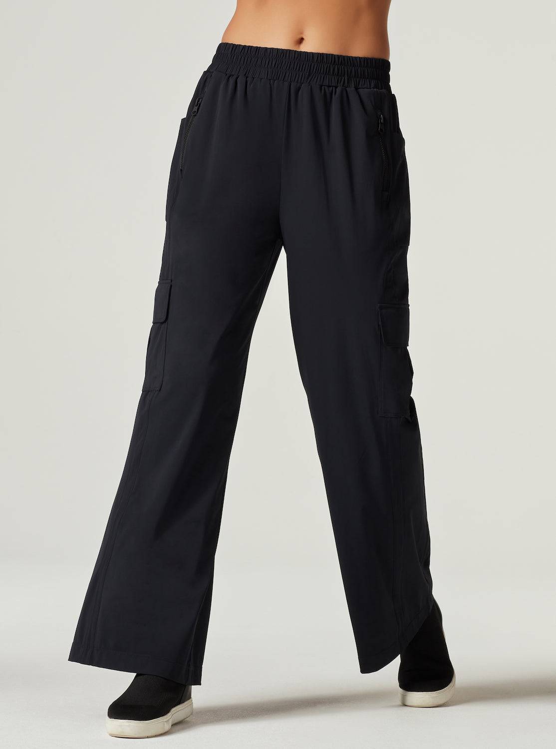 パンツ unknown wide slacks black mode 00s buggy Black Avant-Garde Wide-Leg Utility Pants