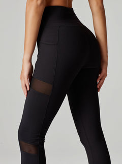 SHEER PANEL DIRECTIONAL RIB LEGGING - Blanc Noir Online Store