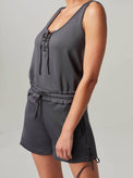 LACE UP ROMPER - FINAL SALE - Blanc Noir Online Store