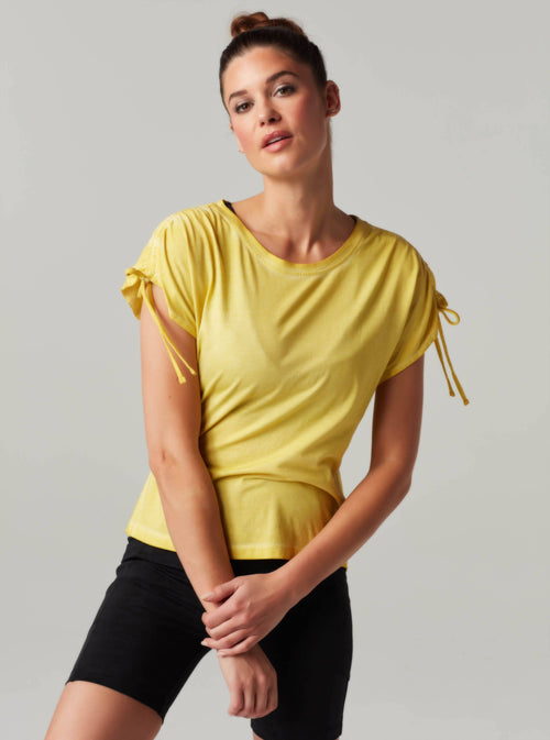 VINTAGE RUCHED TOP - Blanc Noir Online Store