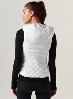 SOLITAIRE SUEDE NYLON VEST - Final Sale - Blanc Noir Online Store