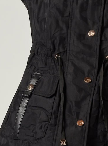 Camo Anorak Gold Collection - Black / Lt Gold Trims - Blanc Noir Online Store