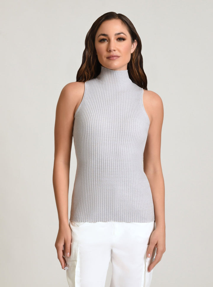 Charlotte Mock Neck Tank - Blanc Noir Online Store