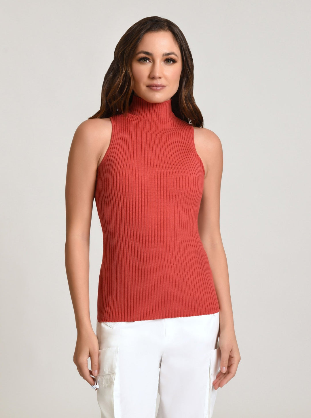 Charlotte Mock Neck Tank - Blanc Noir Online Store