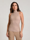 Charlotte Mock Neck Tank - Blanc Noir Online Store