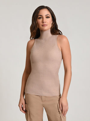 Charlotte Mock Neck Tank - Blanc Noir Online Store