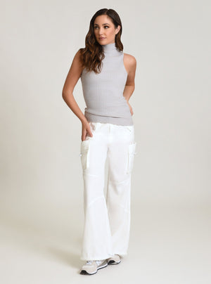 Charlotte Mock Neck Tank - Blanc Noir Online Store