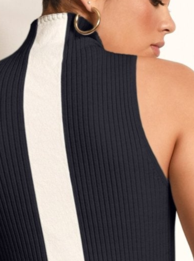 Charlotte Mock Neck Tank Dress - FINAL SALE - Blanc Noir Online Store