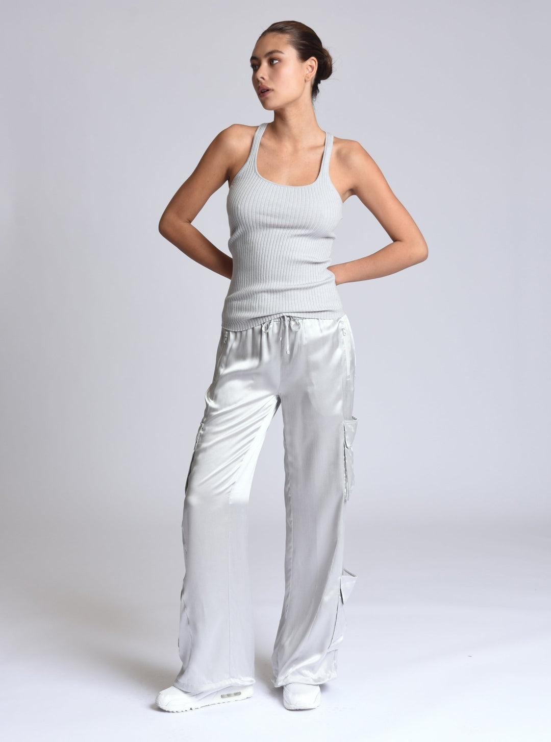 Chelsea Silk Wide Leg Pant - Blanc Noir Online Store