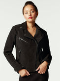 CHERIE SUEDE MOTORCYCLE JACKET FINAL SALE - Blanc Noir Online Store