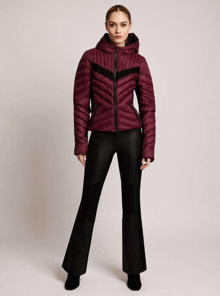 Chevron Stripe Down Filled Puffer Jacket - Blanc Noir Online Store