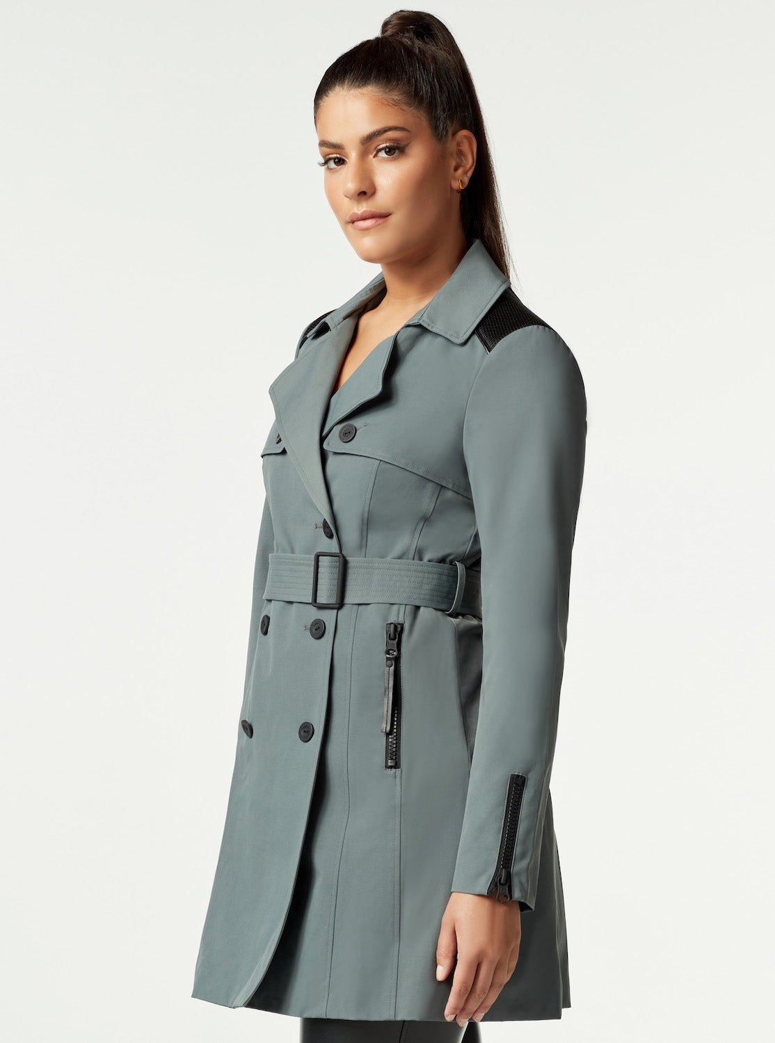 COLLABORATOR QUILTED-BACK TRENCH - Blanc Noir Online Store