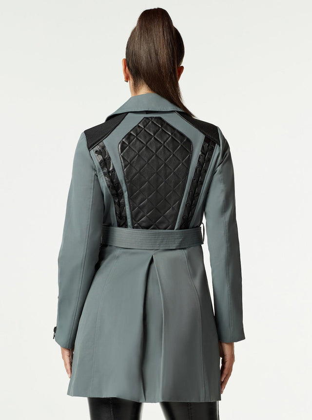 COLLABORATOR QUILTED-BACK TRENCH - Blanc Noir Online Store