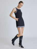 Color Block Tennis Dress - Black - Blanc Noir Online Store