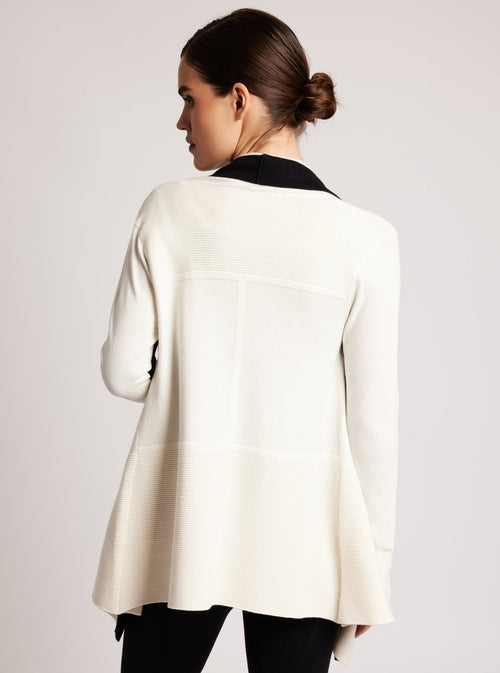 Color Blocked Portola Cardigan - Blanc Noir Online Store