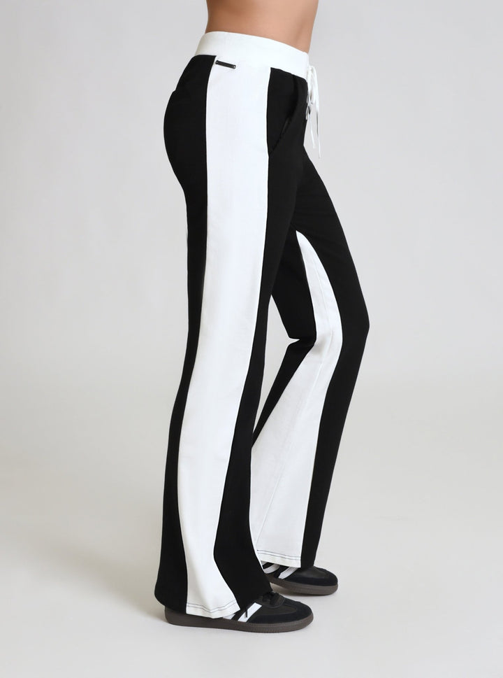 Color Blocked Wide Leg Pant - Blanc Noir Online Store