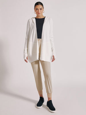 Cropped Portola Cardigan - White - Blanc Noir Online Store